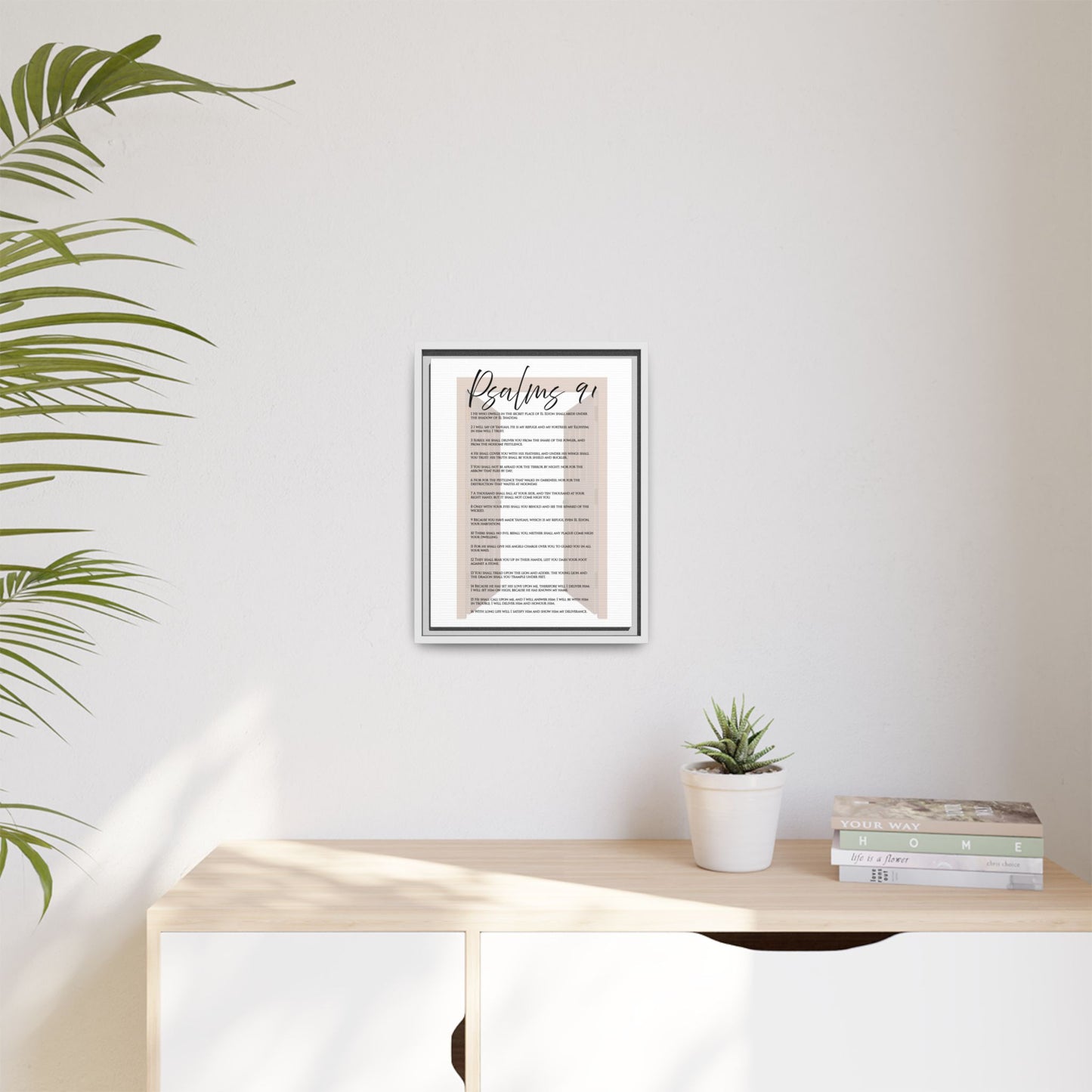 Psalms 91 Framed Canvas
