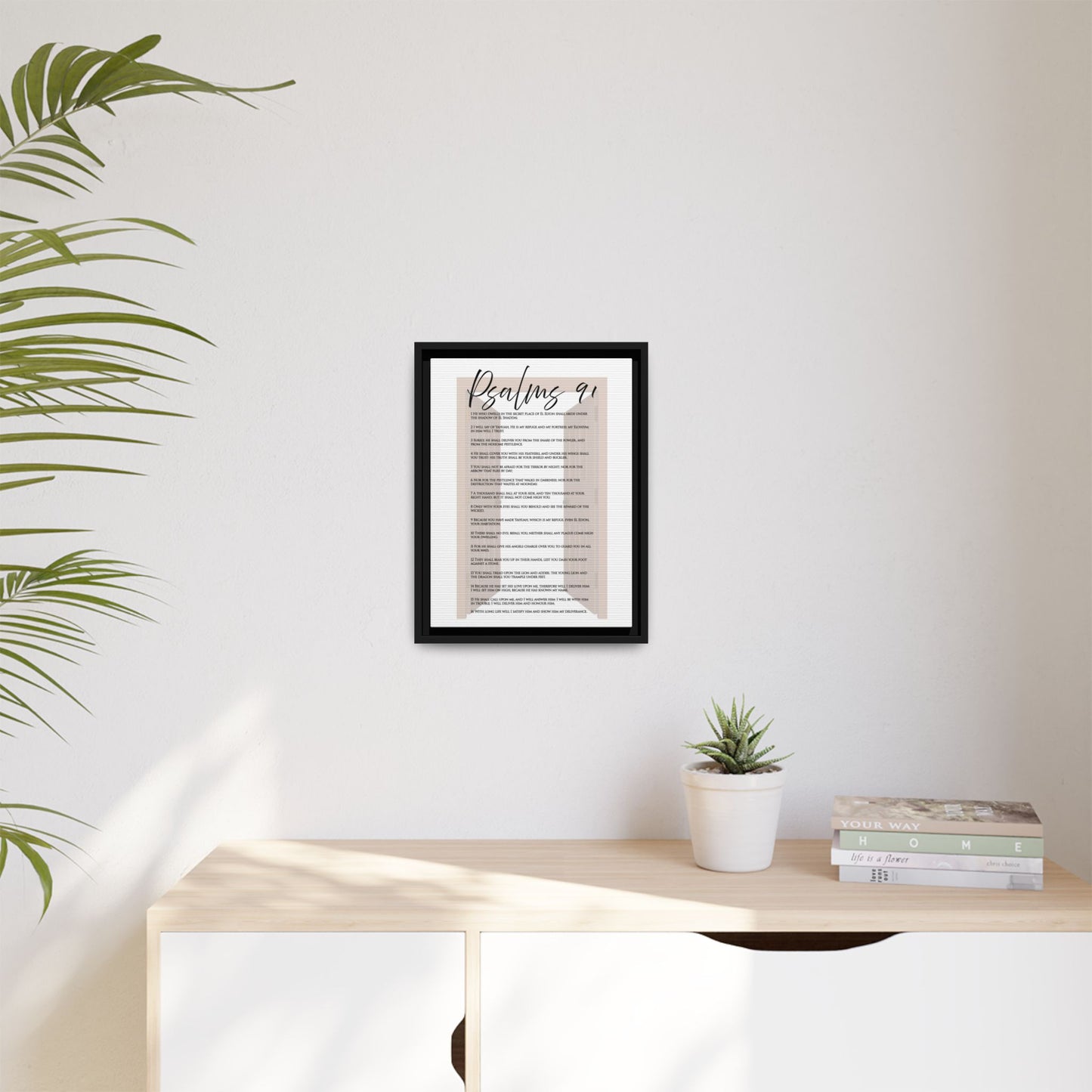 Psalms 91 Framed Canvas