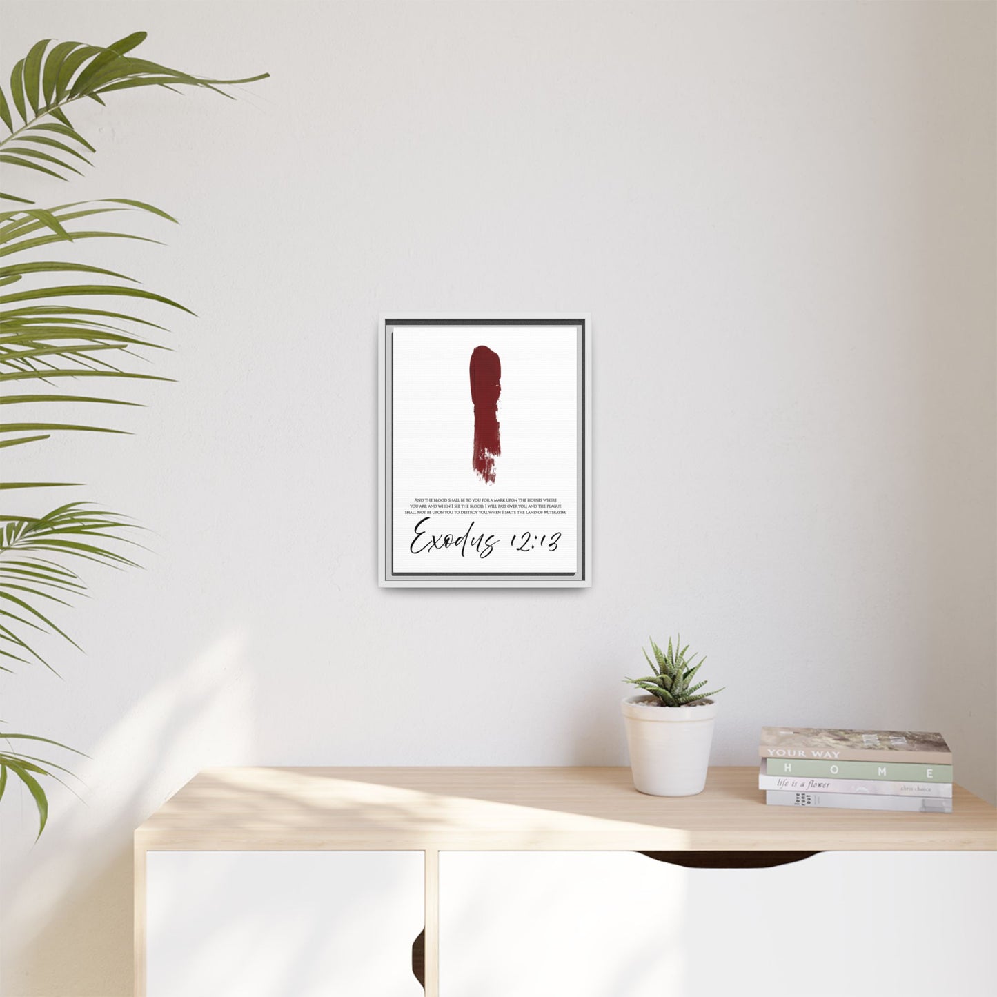 Exodus 12:13 Framed Canvas