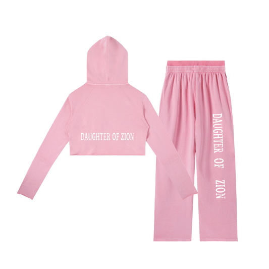 Daughter Of Zion Women's Rose Pink Sweatsuit Bundle