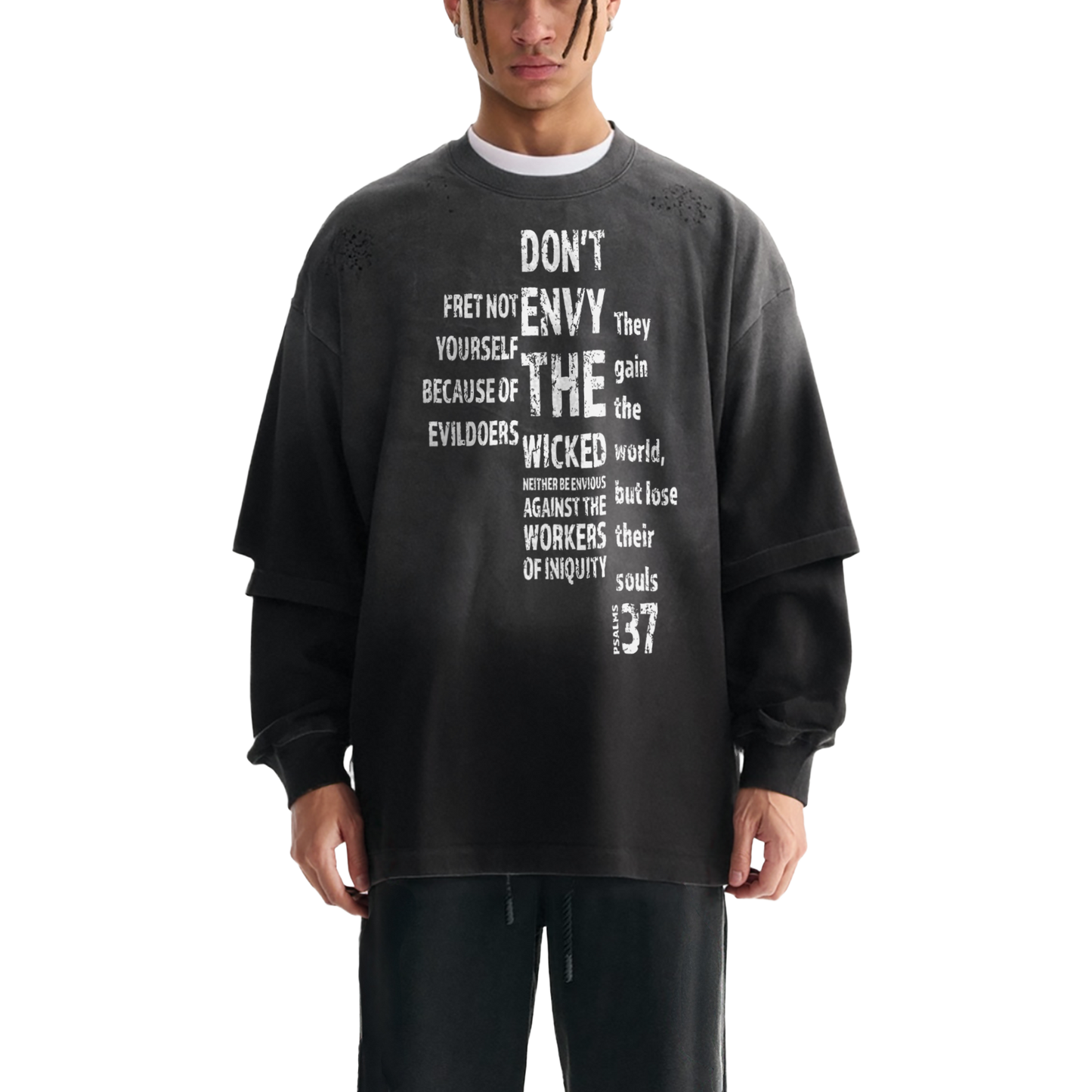 Don't Envy The Wicked Men's Layered-Style T-Shirt