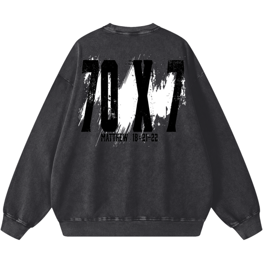 Forgive Oversized Snow Washed Sweatshirt