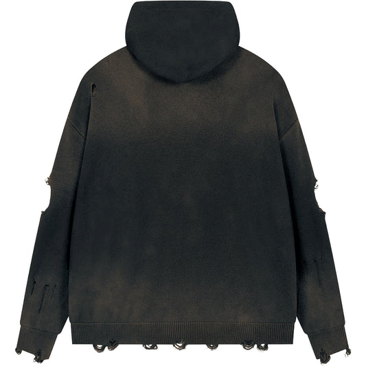 Heritage H Heavyweight Distressed Zip Sweater