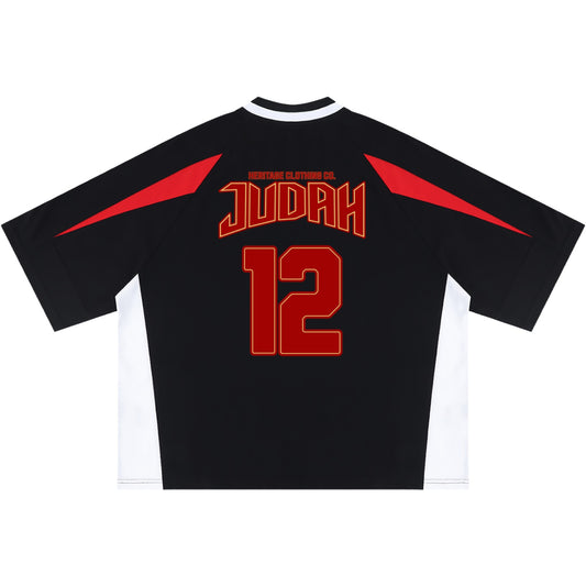 Judah Red Cotton Color Block Jersey