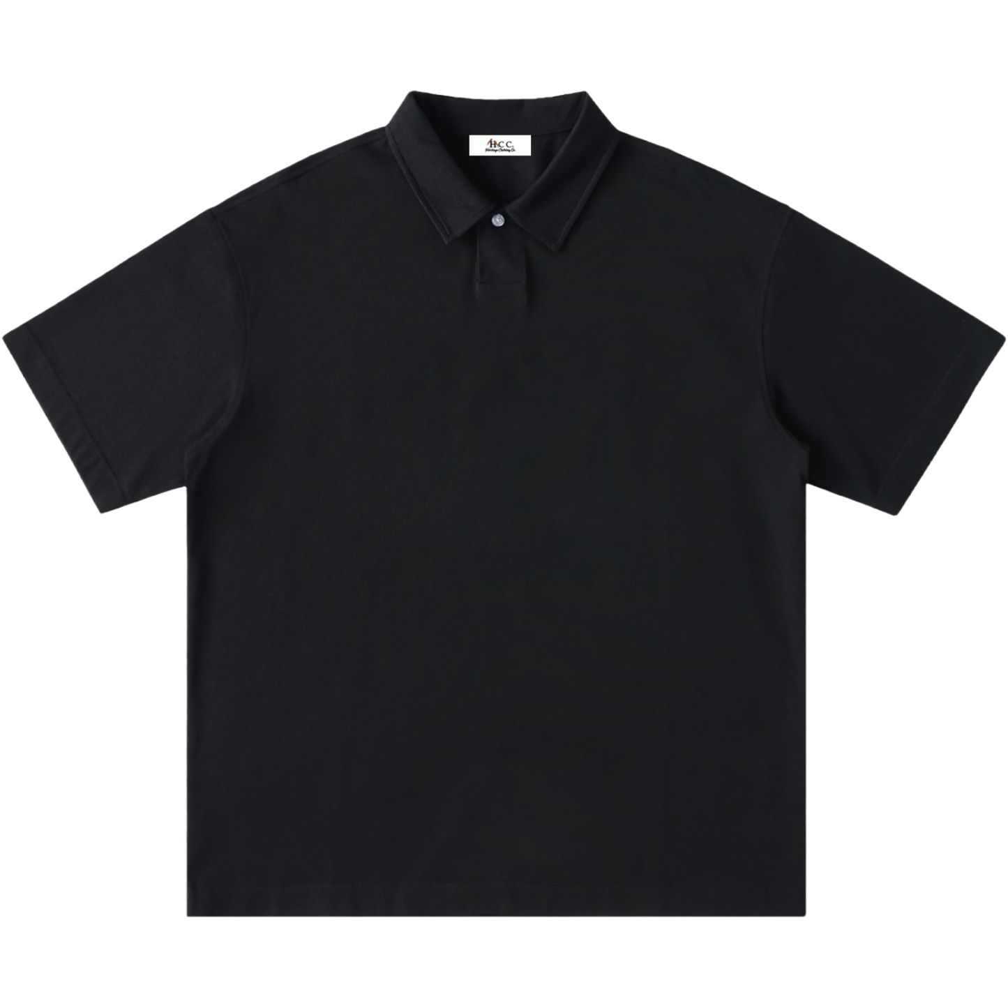 Men's One-Button Short-Sleeve Polo Shirt