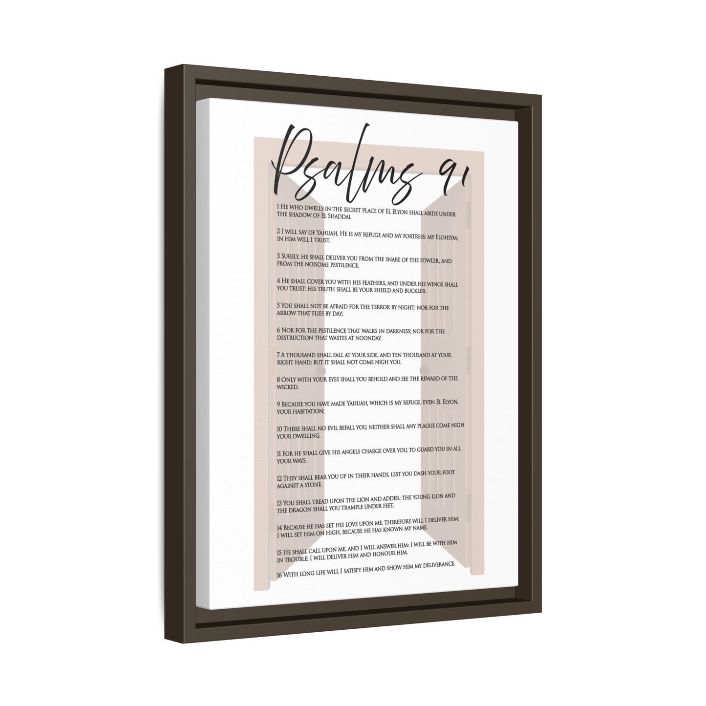 Psalms 91 Framed Canvas