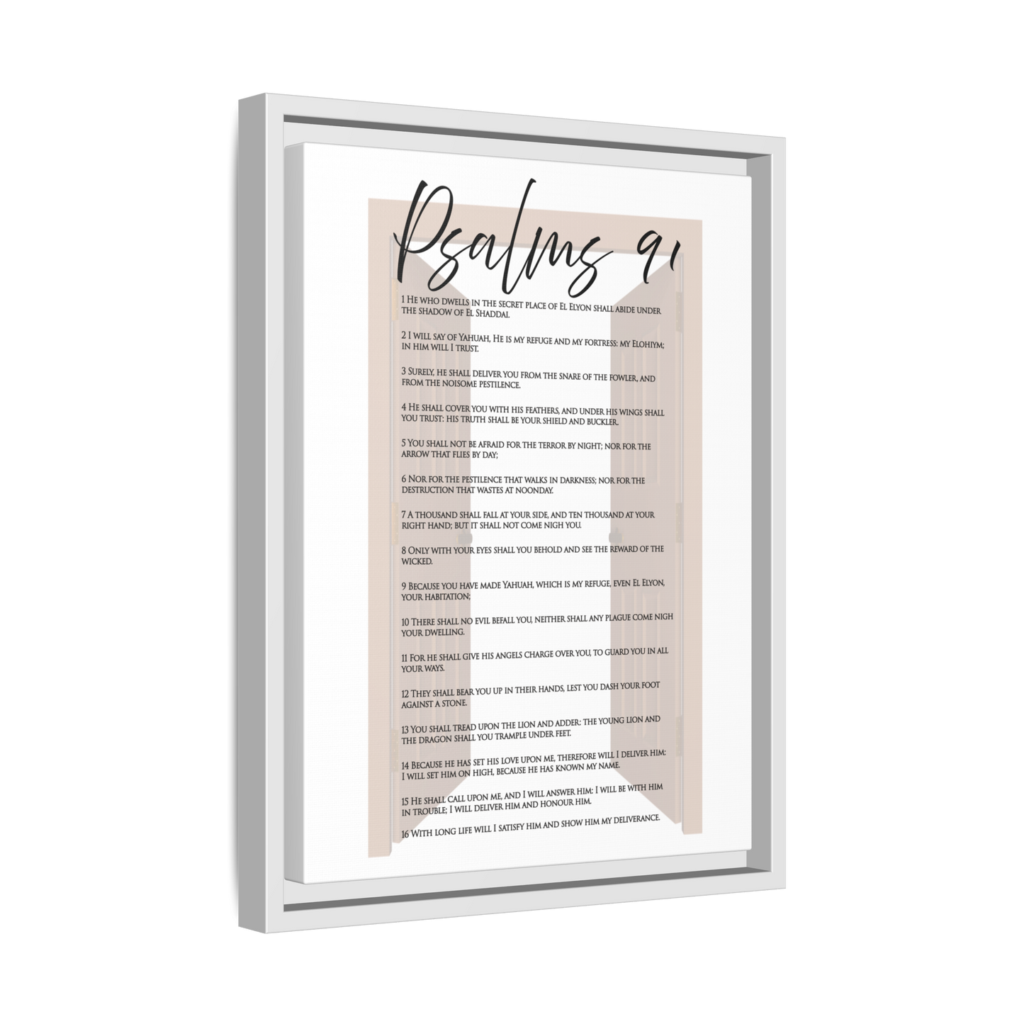 Psalms 91 Framed Canvas
