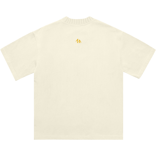 True Name Women's Knitted Neck Short-Sleeve T-Shirt