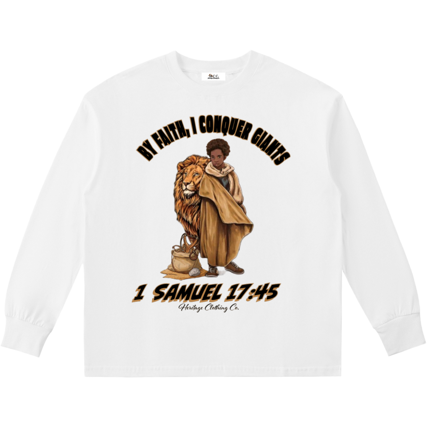 By Faith I Conquer Giants Boy's Long-Sleeve T-Shirt