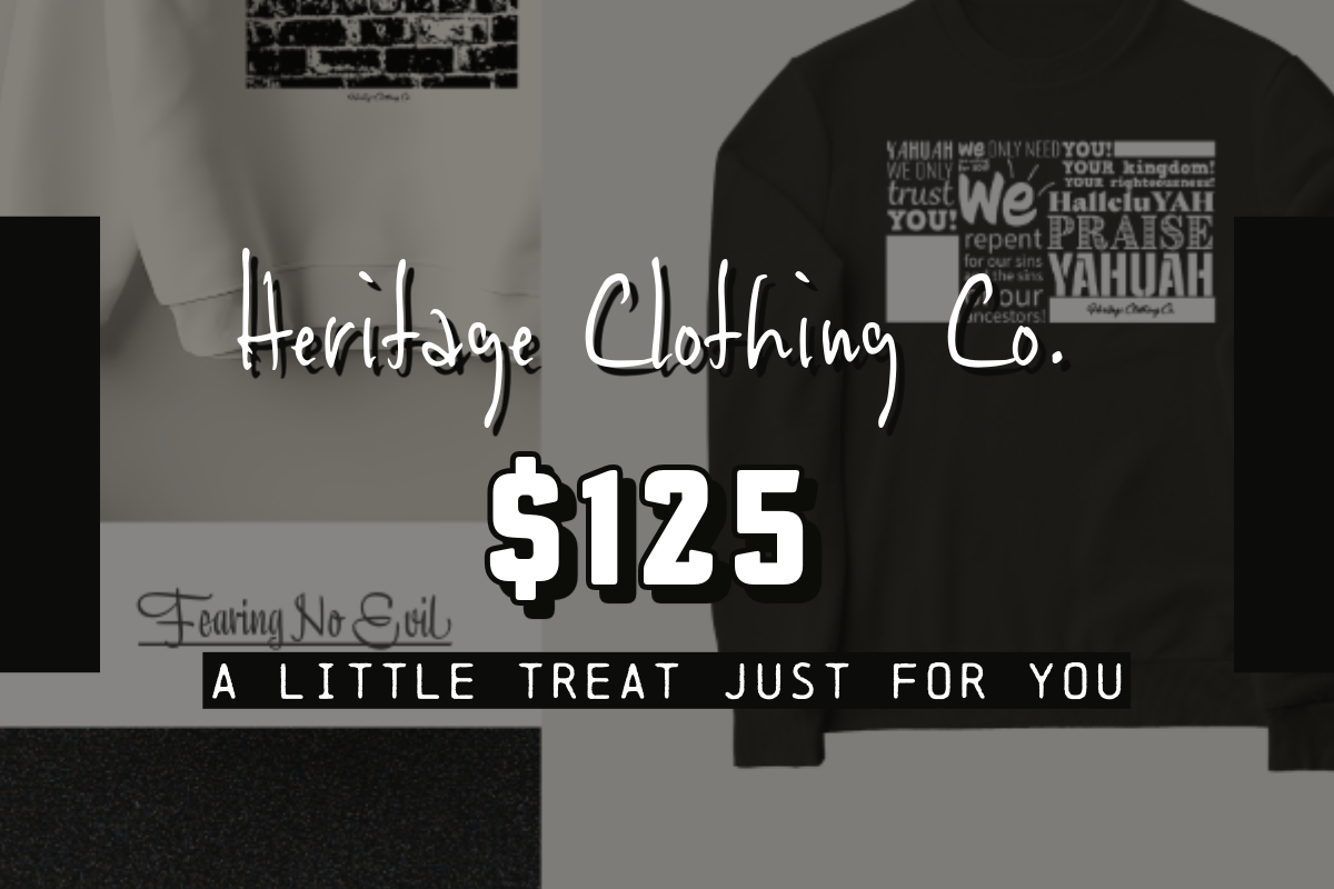Be Set-Apart, Wear the Walk: Heritage Clothing Co. Gift Card