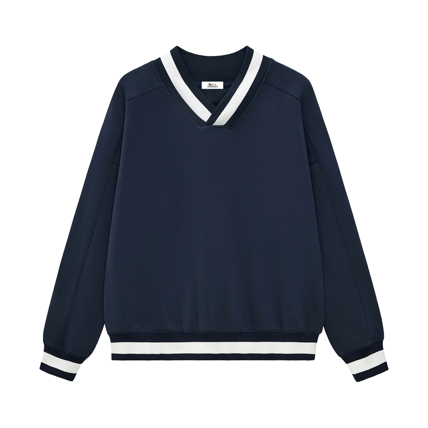 V-Neck Crosscut Sweatshirt