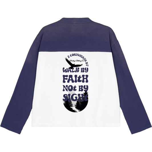 Walk By Faith Women's Color-Block Long-Sleeve T-Shirt
