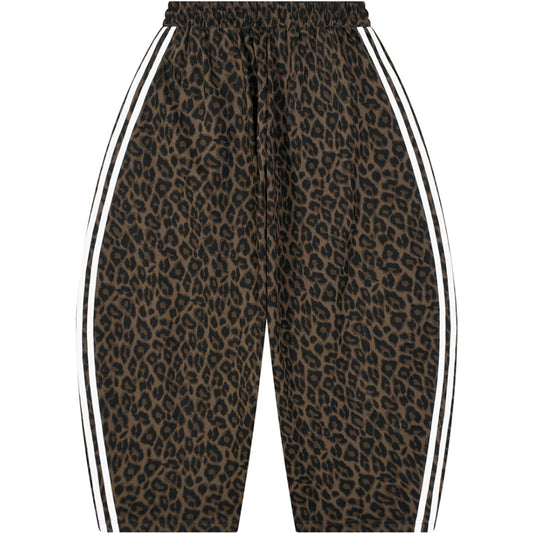 Women's Leopard Barrel Leg Sweatpants