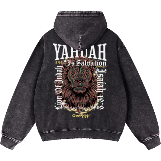 Yahuah Is Salvation Men's Vintage Heavyweight Hoodie