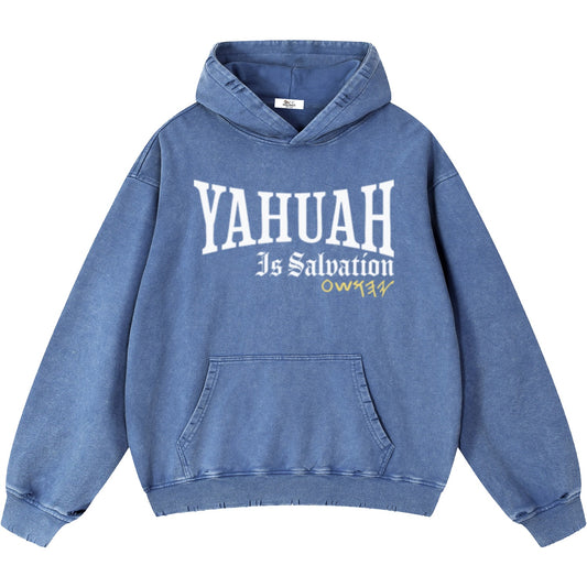 Yahuah Is Salvation Men's Royal Blue Vintage Heavyweight Sweatsuit Bundle