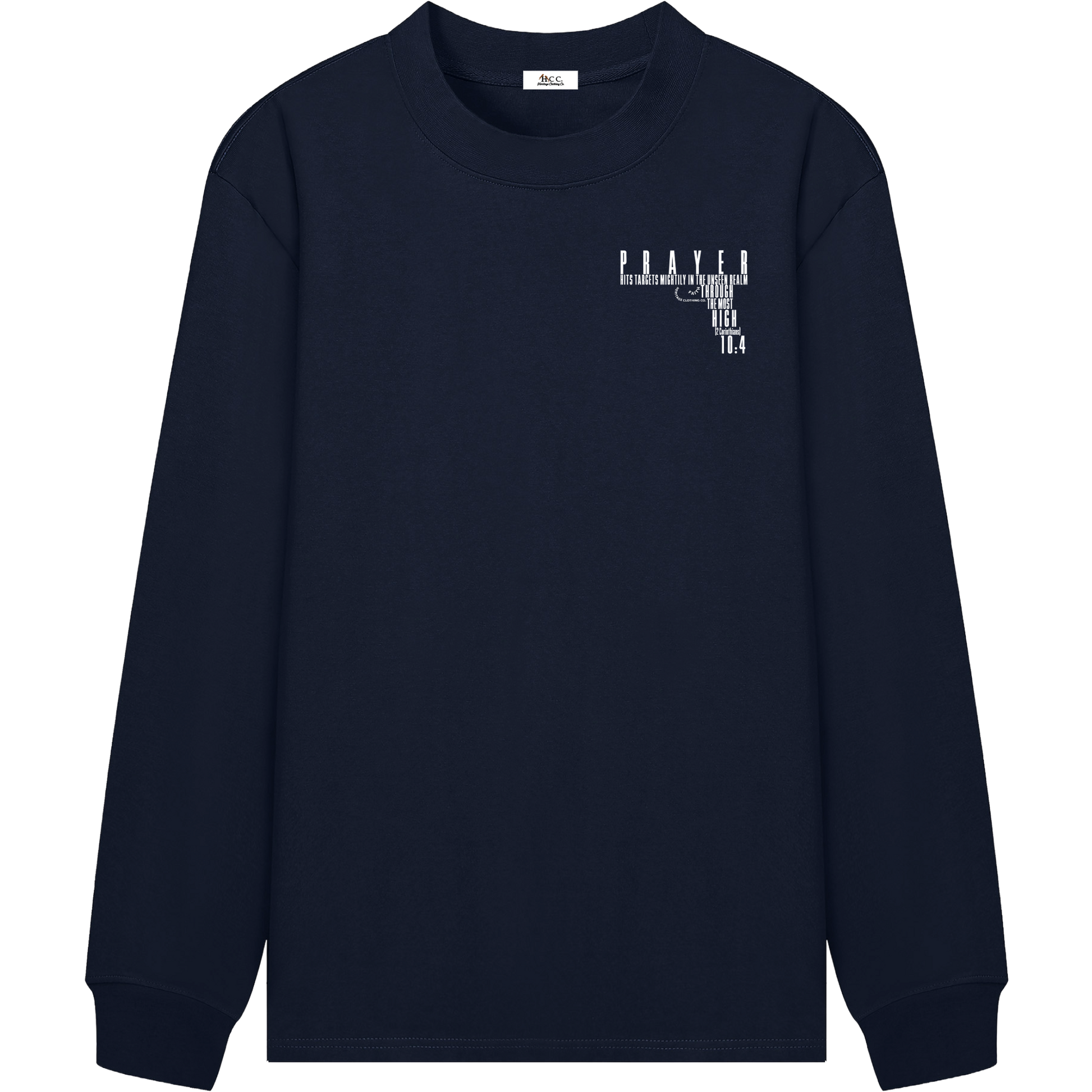 HeritageClothingCo.,heritageclothingco,Yahuah,Yahusha,100% Cotton,Long-Sleeve,Prayer Hits Targets,Graphic Tee,T-Shirt,Graphic Long-Sleeve