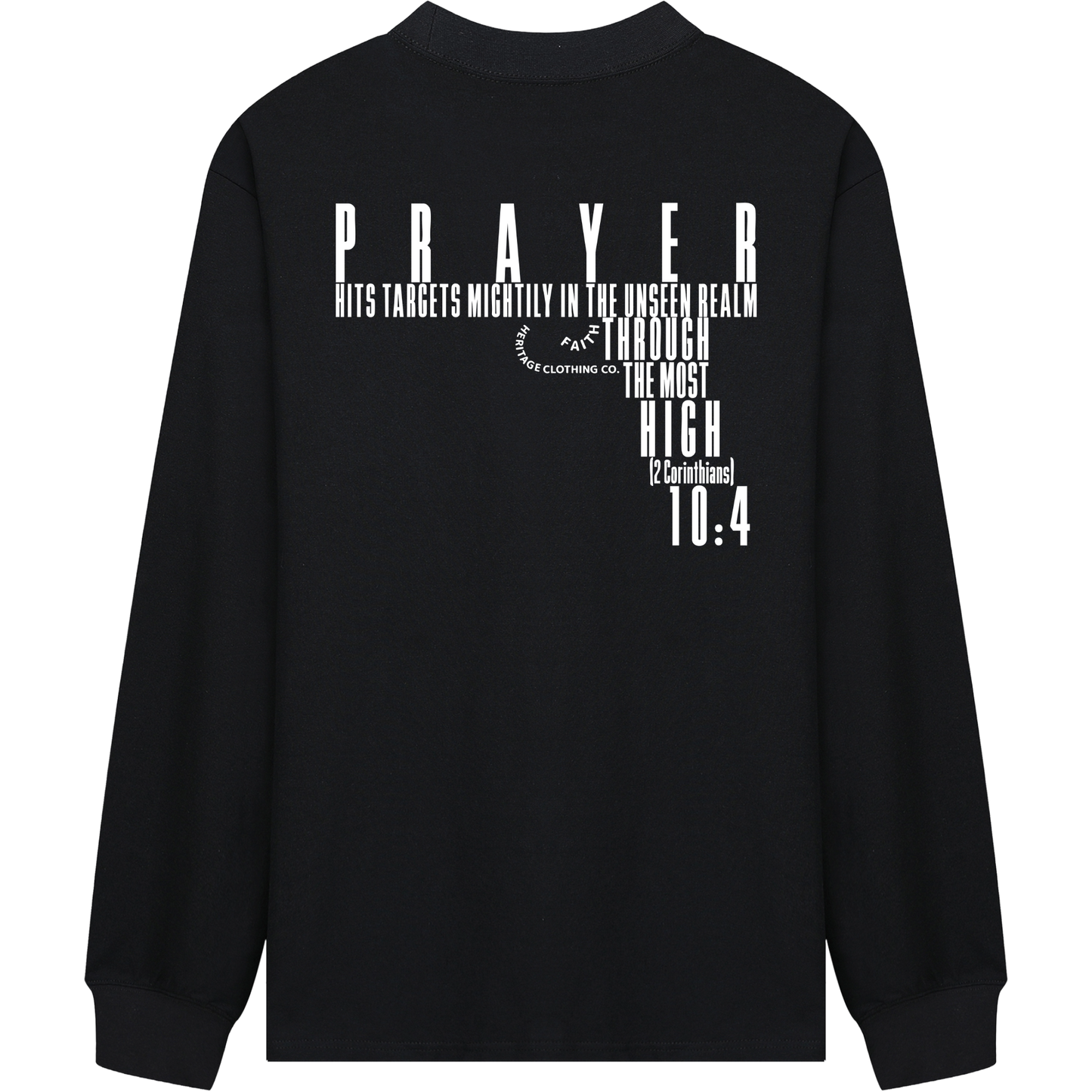 HeritageClothingCo.,heritageclothingco,Yahuah,Yahusha,100% Cotton,Long-Sleeve,Prayer Hits Targets,Graphic Tee,T-Shirt,Graphic Long-Sleeve