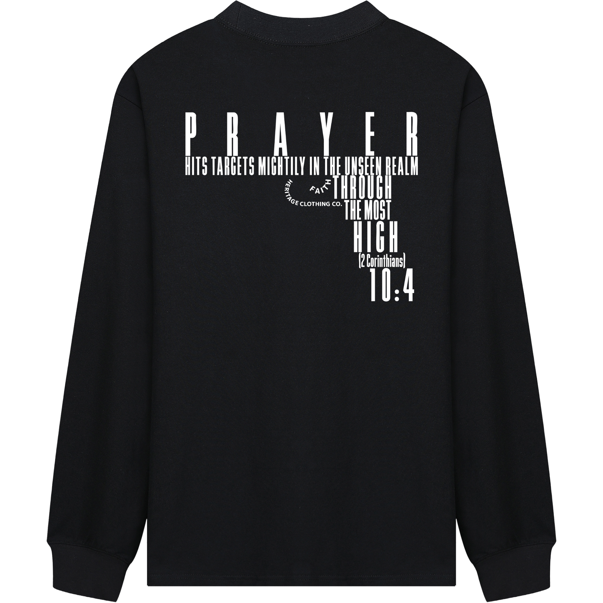 HeritageClothingCo.,heritageclothingco,Yahuah,Yahusha,100% Cotton,Long-Sleeve,Prayer Hits Targets,Graphic Tee,T-Shirt,Graphic Long-Sleeve