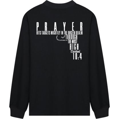 HeritageClothingCo.,heritageclothingco,Yahuah,Yahusha,100% Cotton,Long-Sleeve,Prayer Hits Targets,Graphic Tee,T-Shirt,Graphic Long-Sleeve
