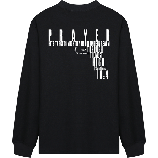HeritageClothingCo.,heritageclothingco,Yahuah,Yahusha,100% Cotton,Long-Sleeve,Prayer Hits Targets,Graphic Tee,T-Shirt,Graphic Long-Sleeve