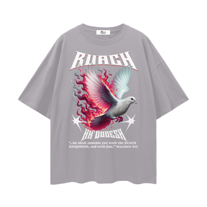 100 percent cotton,faith-based apparel,set apart clothing,righteouswear,scripture apparel,t-shirt,drop shoulder tee,lightweight tee,ruach fire,matthew 3 11