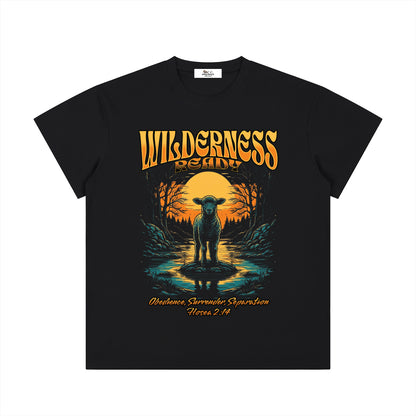 100 percent cotton,faith-based apparel,set apart clothing,righteouswear,scripture apparel,t-shirt,lightweight tee,classic fit tee,hosea 2 14,wilderness ready