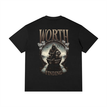 100 percent cotton,faith-based apparel,set apart clothing,righteouswear,scripture apparel,t-shirt,classic tee,regular fit tee,luke 15 4,worth finding