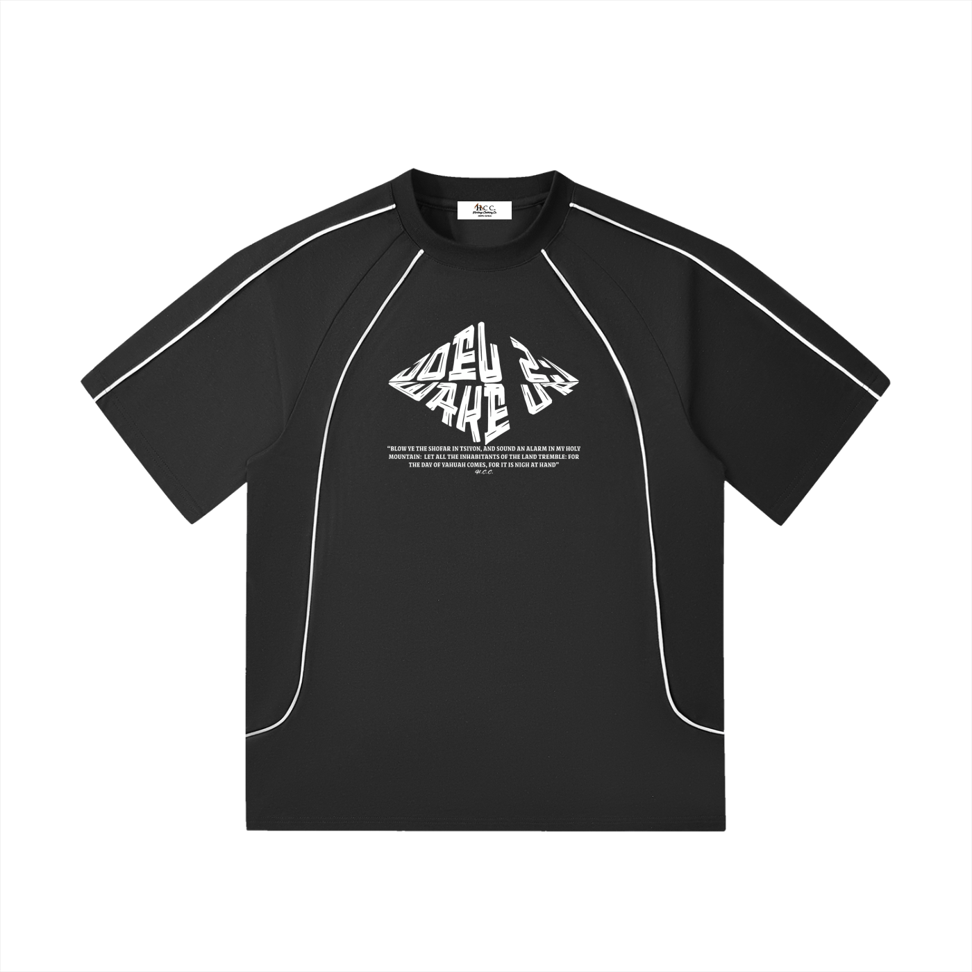 100 percent cotton,faith-based apparel,set apart clothing,righteouswear,scripture apparel,t-shirt,raglan tee,patchwork shirt,contrast stitch,joel 2 1