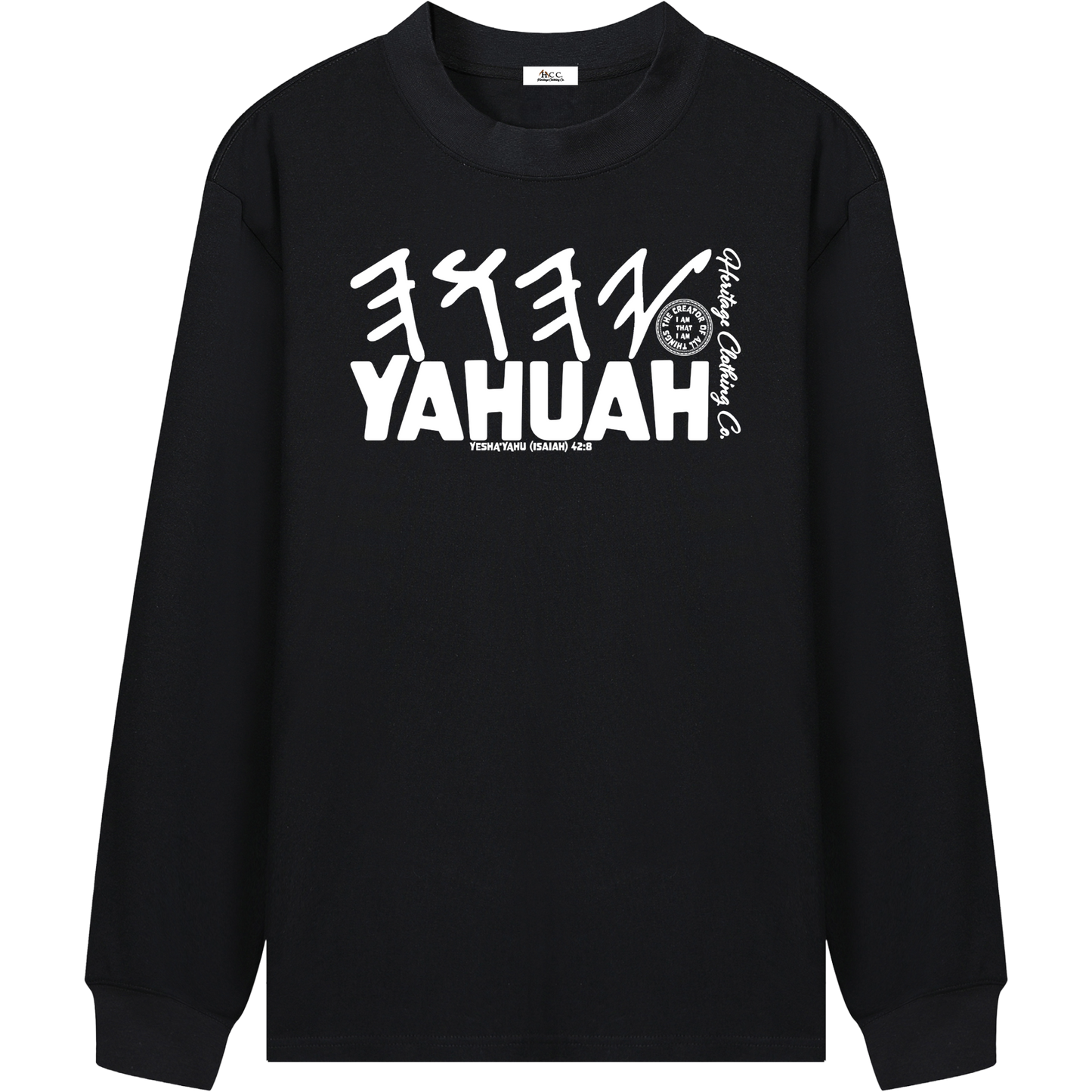 Heritage Clothing Co.,heritageclothingco,Yahuah,Yahusha,100% Cotton,True Name,Long-Sleeve,T-Shirt,Long-Sleeve T-Shirt,Men's