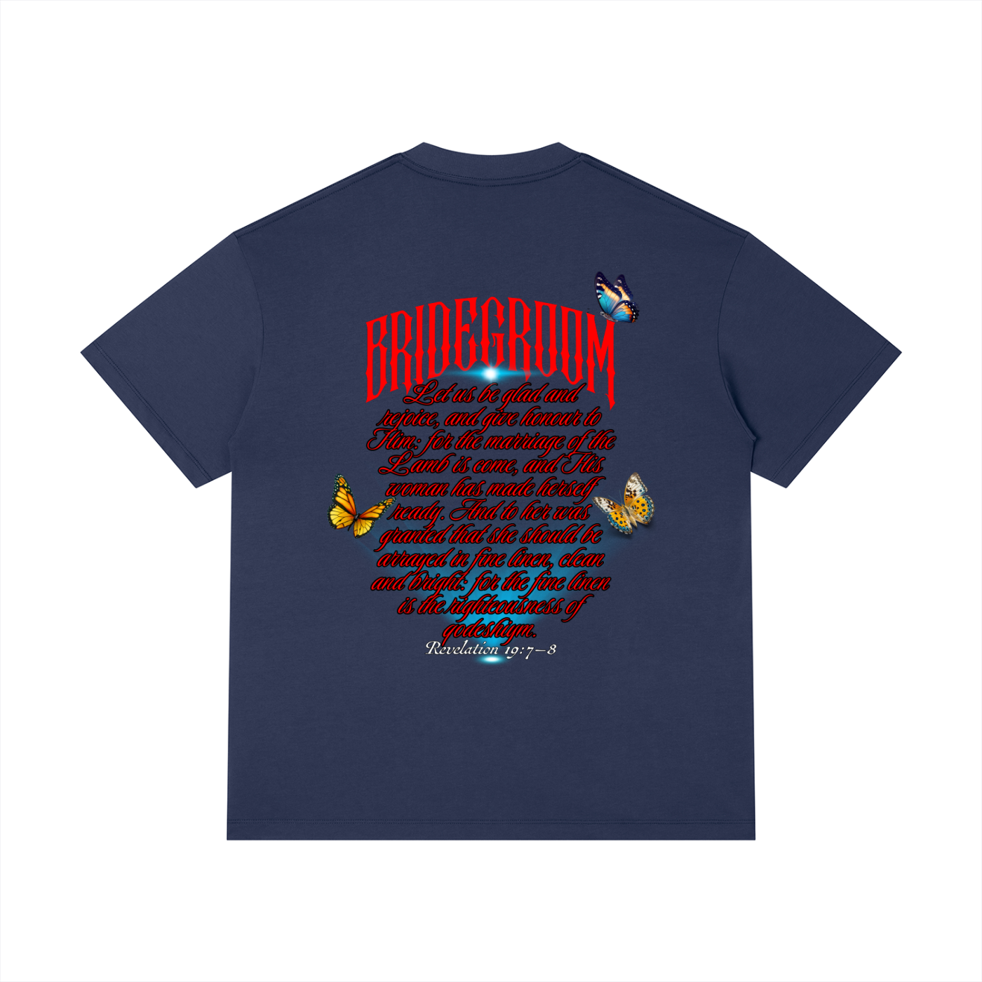 100 percent cotton,faith-based apparel,set apart clothing,righteouswear,scripture apparel,t-shirt,classic tee,regular fit tee,revelation 19 7 8,marriage of the lamb