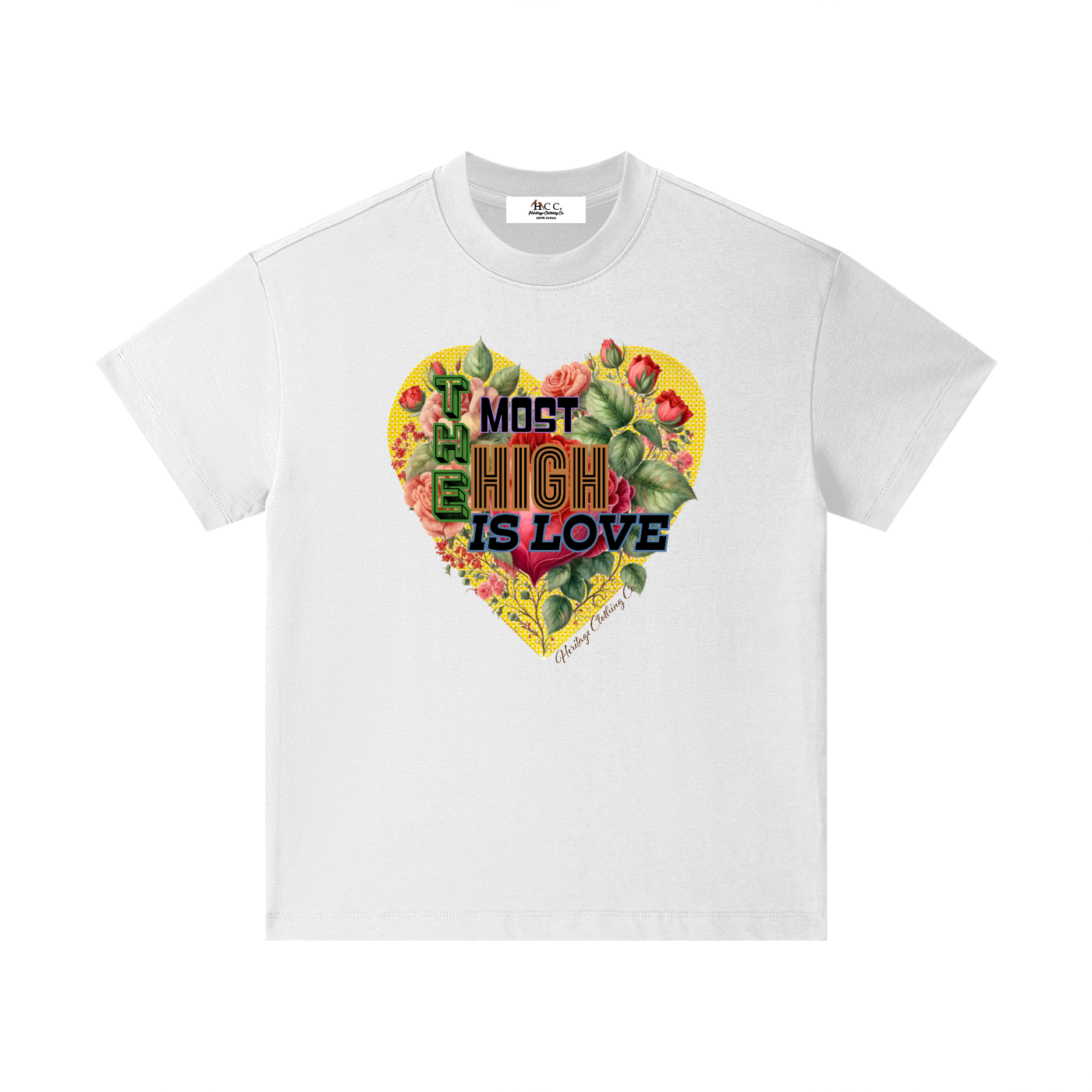 HeritageClothingCo.,heritageclothingco,Yahuah,Yahusha,100% Cotton,Short-Sleeve,Girl's,Graphic T-Shirt,Graphic Short-Sleeve,The Most High Is Love