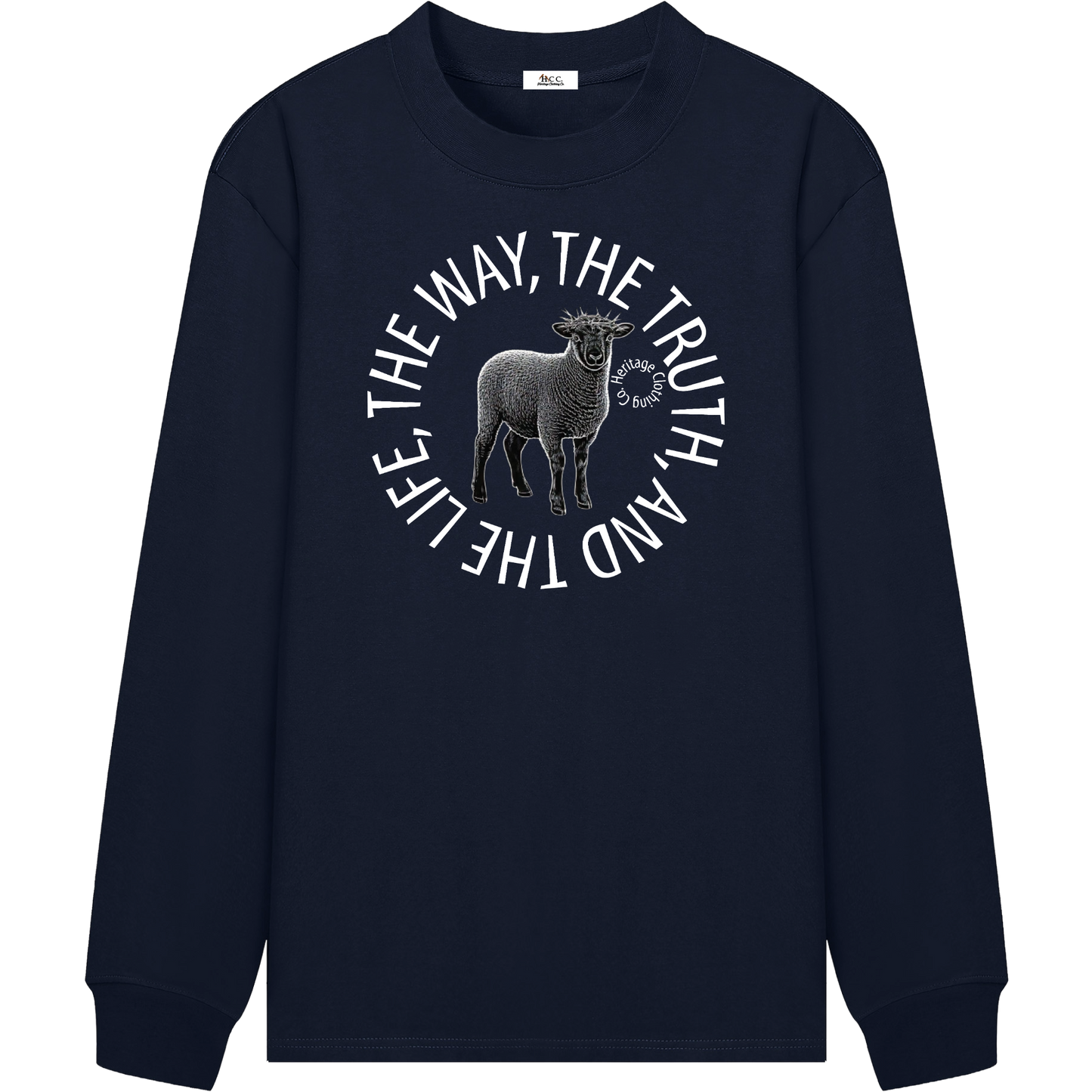 Heritage Clothing Co.,heritageclothingco,Yahuah,Yahusha,100% Cotton,Sacrificial Lamb,Men's,Long-Sleeve T-Shirt,T-Shirt,Cotton