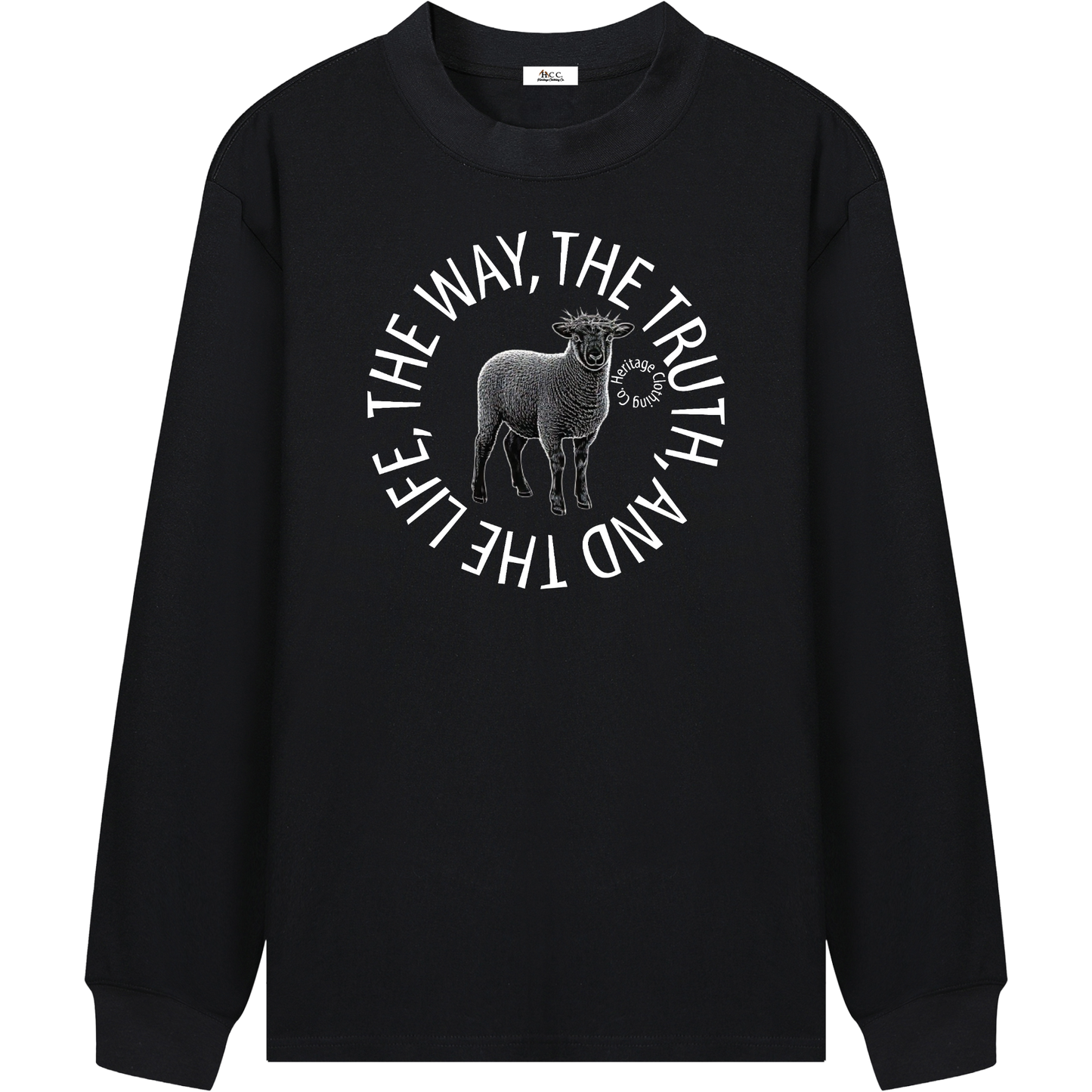 Heritage Clothing Co.,heritageclothingco,Yahuah,Yahusha,100% Cotton,Sacrificial Lamb,Men's,Long-Sleeve T-Shirt,T-Shirt,Cotton
