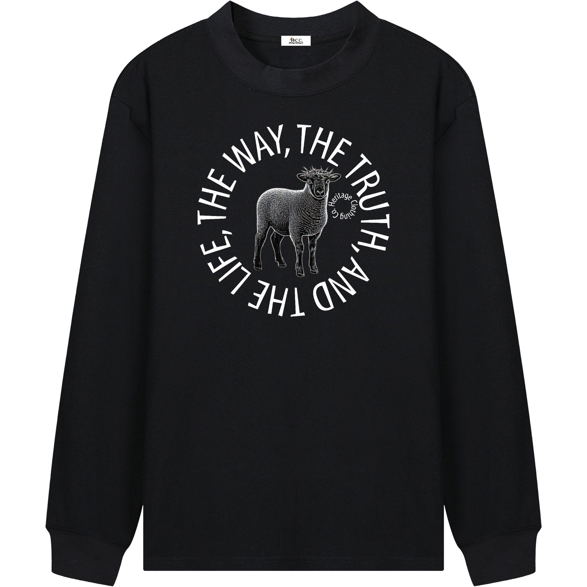 Heritage Clothing Co.,heritageclothingco,Yahuah,Yahusha,100% Cotton,Sacrificial Lamb,Men's,Long-Sleeve T-Shirt,T-Shirt,Cotton