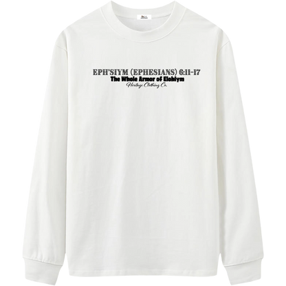 Heritage Clothing Co.,heritageclothingco,Yahuah,Yahusha,100% Cotton,The Whole Armor,Ephesians 6:11–17,Long-Sleeve T-Shirt,T-Shirt,Long-Sleeve
