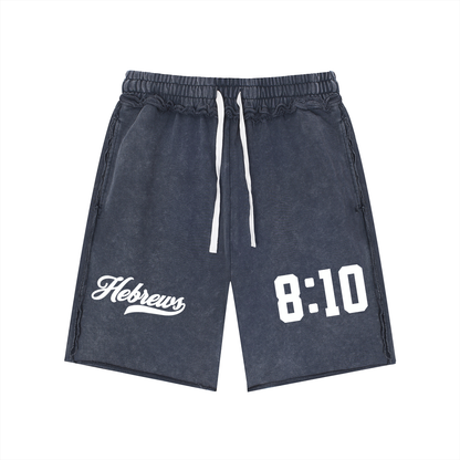 Hebrews 8:10 Vintage Wash Cotton Shorts