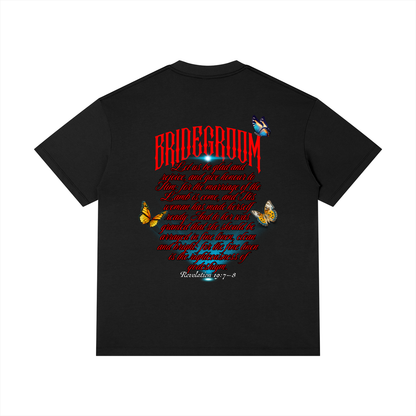 100 percent cotton,faith-based apparel,set apart clothing,righteouswear,scripture apparel,t-shirt,classic tee,regular fit tee,revelation 19 7 8,marriage of the lamb