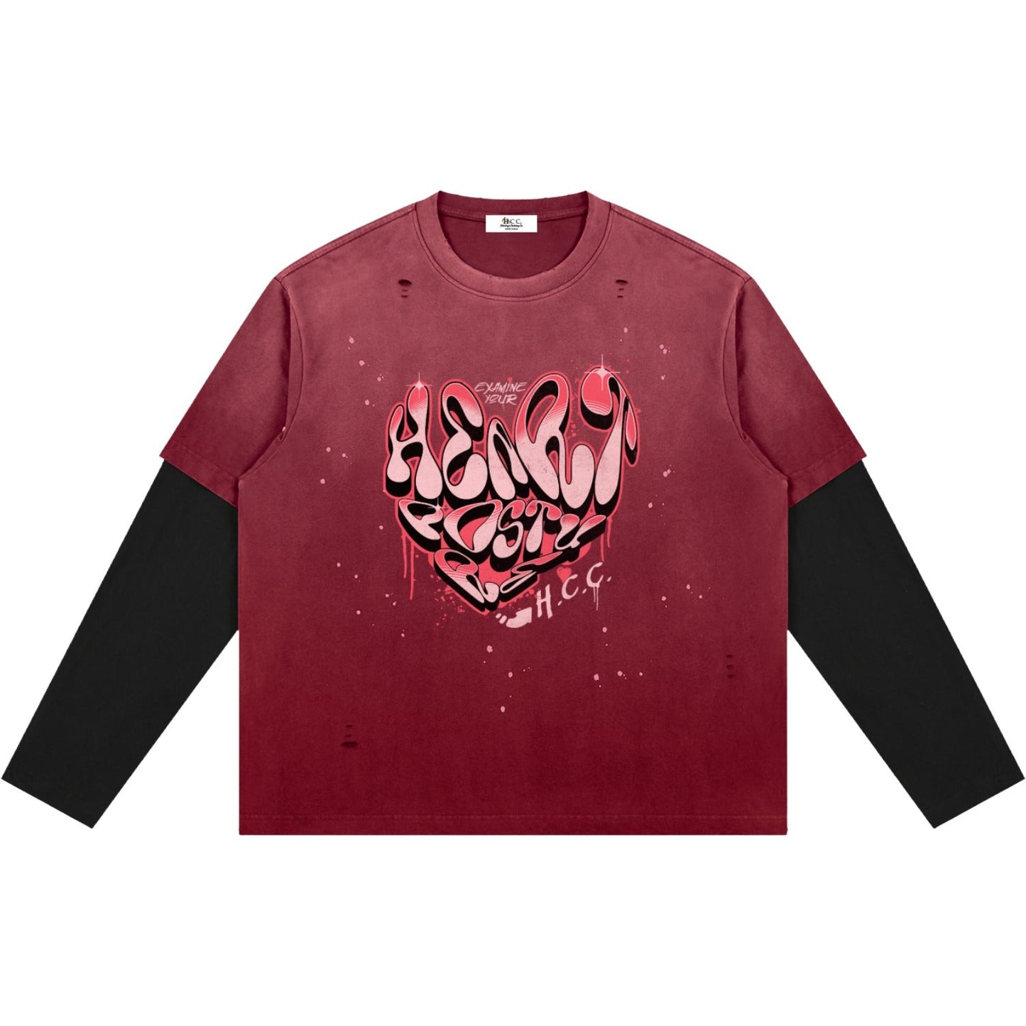 Heart Posture Women's Vintage Layered T-Shirt