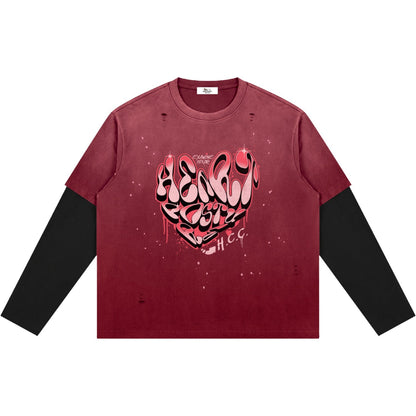 Heart Posture Women's Vintage Layered T-Shirt