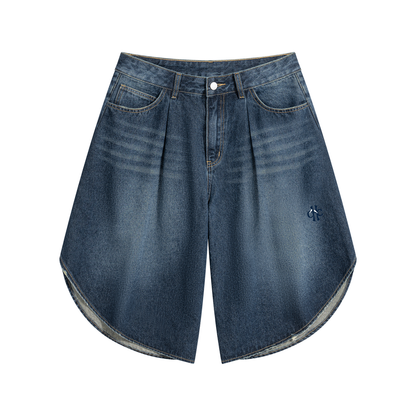 Women's Wide Leg Denim Shorts