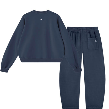 Aleph Tav Hebrew Pictograph Men's Navy Blue Sweatsuit