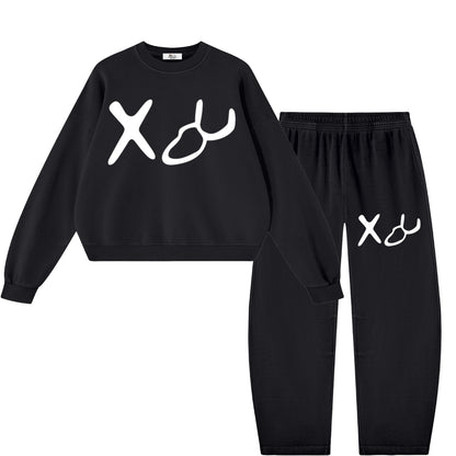 Aleph Tav Hebrew Pictograph Men's Black Sweatsuit