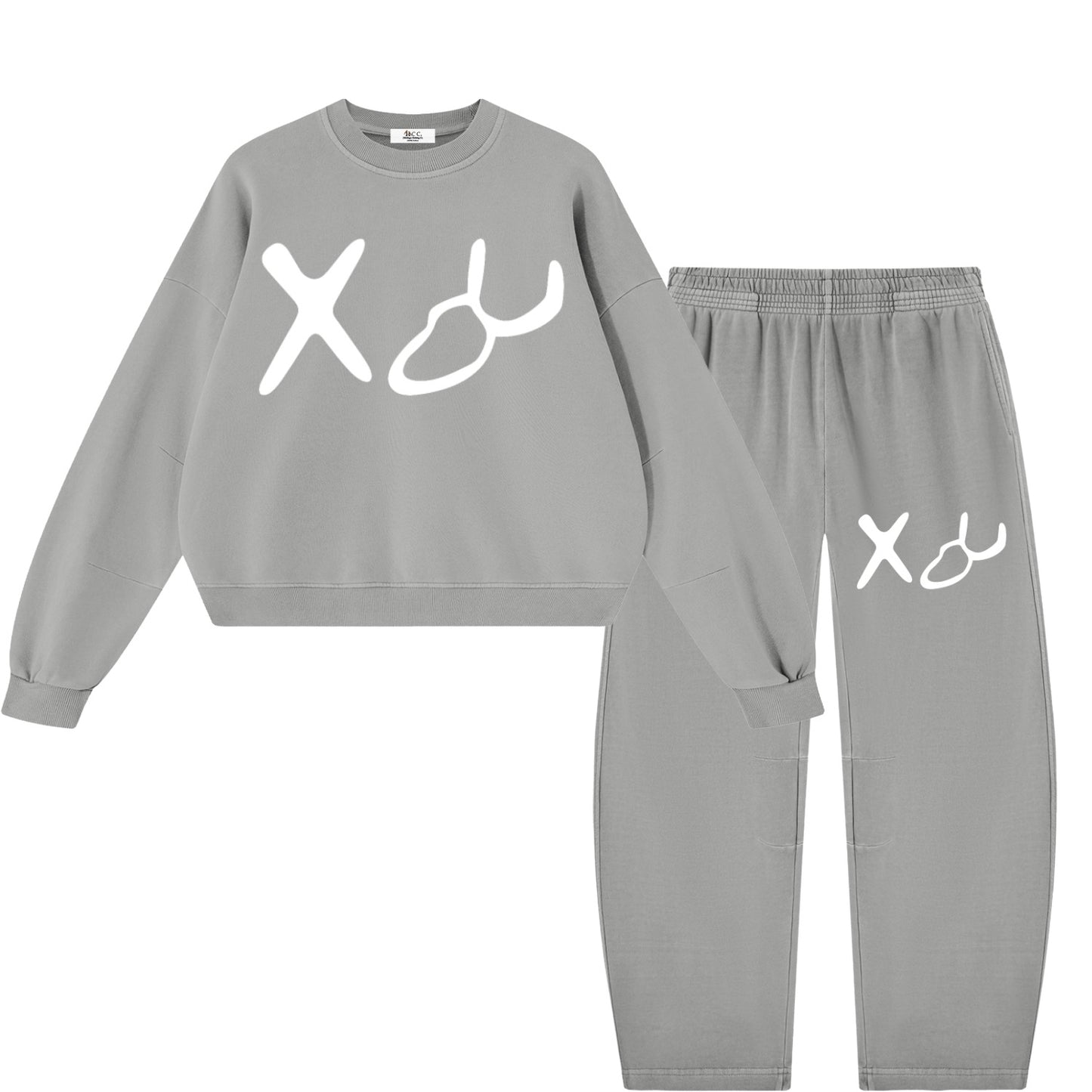 Aleph Tav Hebrew Pictograph Women's Light Gray Sweatsuit