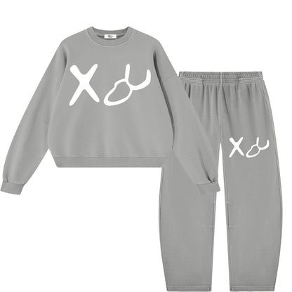 Aleph Tav Hebrew Pictograph Women's Light Gray Sweatsuit