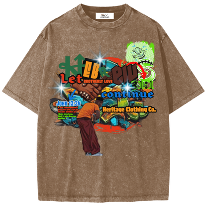 Brotherly Love Boy's Snow Washed Short-Sleeve T-Shirt