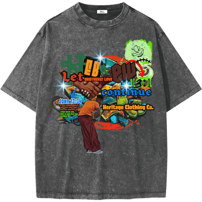 Brotherly Love Boy's Snow Washed Short-Sleeve T-Shirt