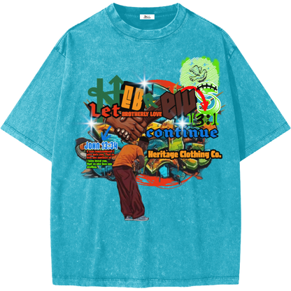 Brotherly Love Boy's Snow Washed Short-Sleeve T-Shirt