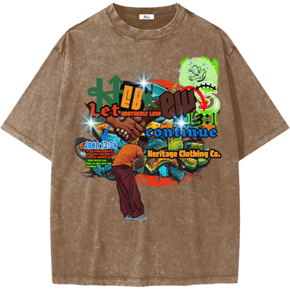 Brotherly Love Boy's Snow Washed Short-Sleeve T-Shirt