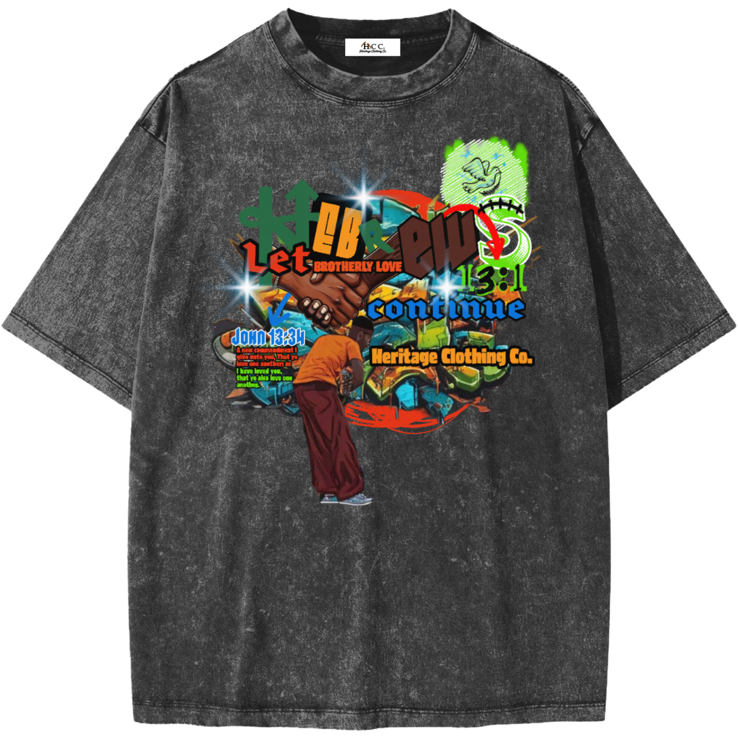 Brotherly Love Men's Snow Washed Short-Sleeve T-Shirt