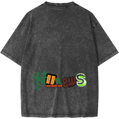 Brotherly Love Men's Snow Washed Short-Sleeve T-Shirt